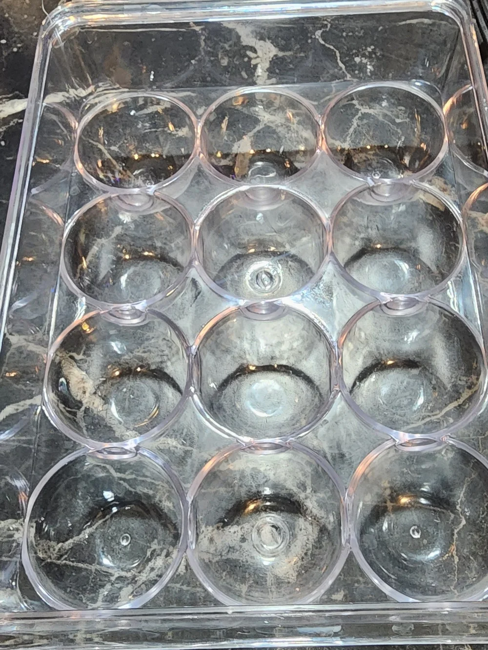 Clear Plastic Egg Holder  with Lid - 12 Count